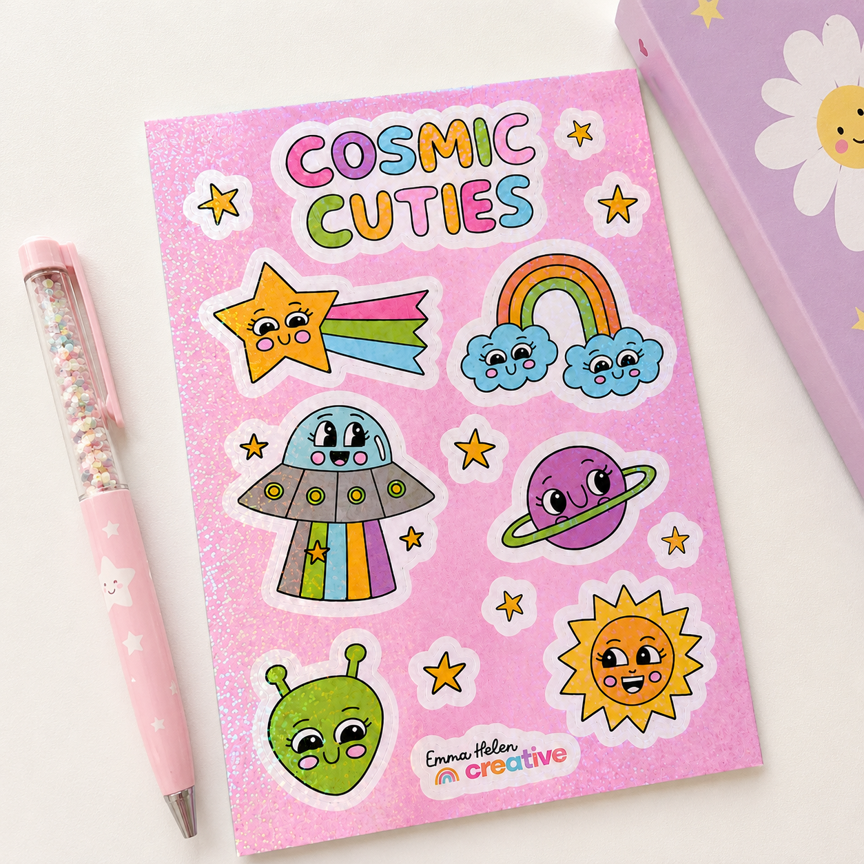 Cosmic Cuties Holographic Sticker Sheet