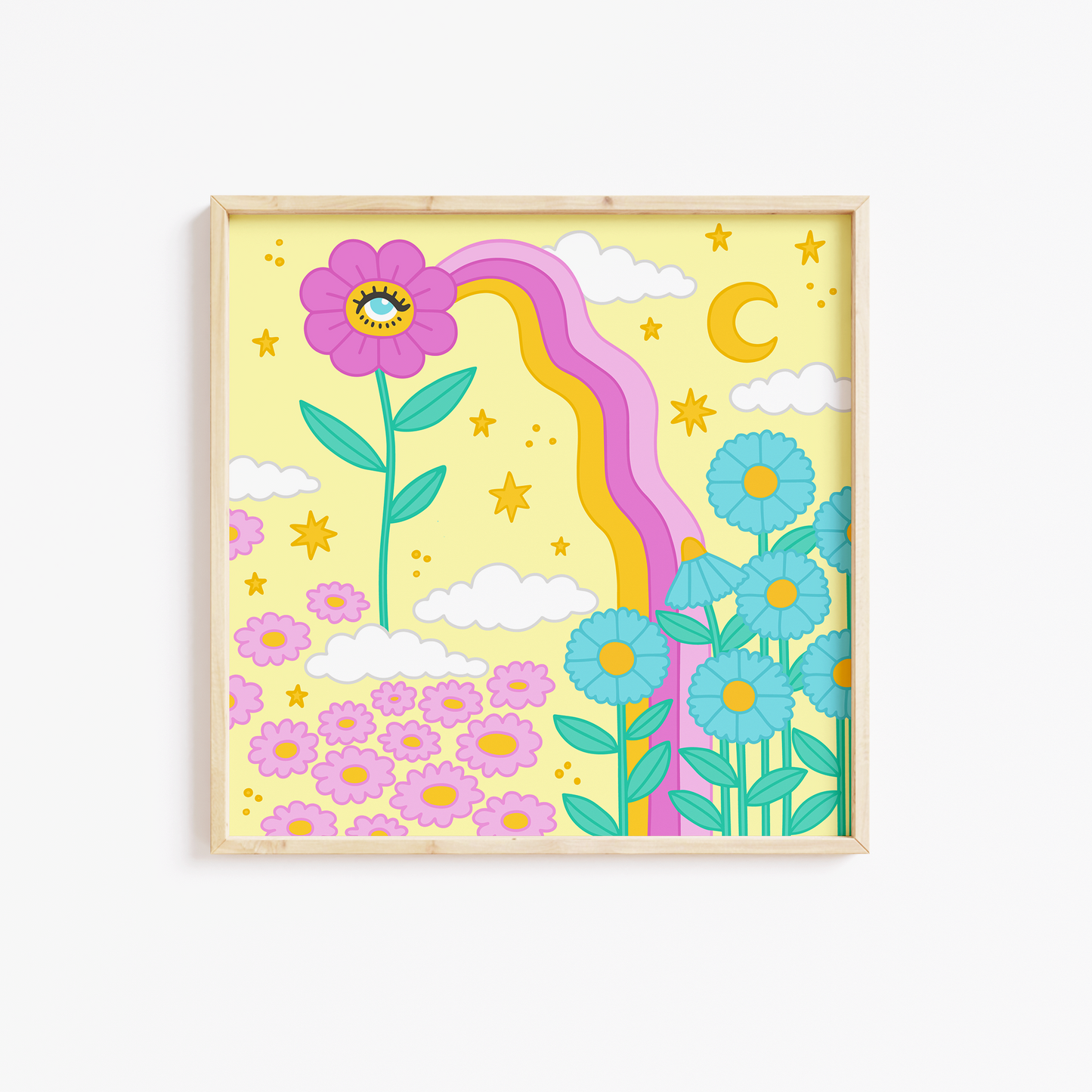 Retro Cosmic Art Print