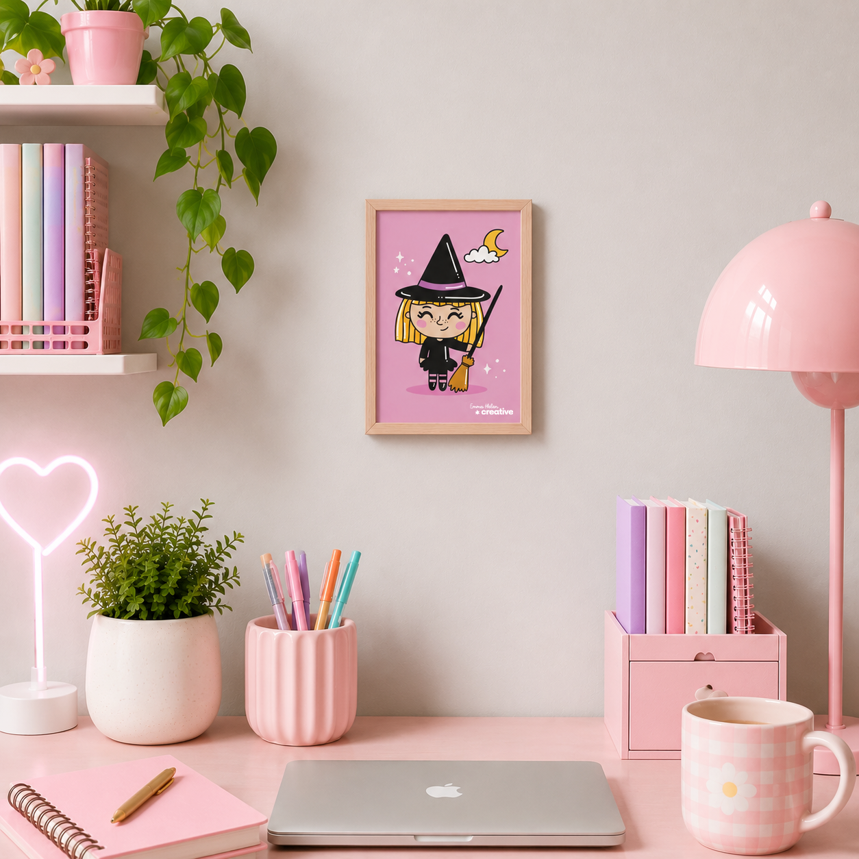 Shy Witch Art Print