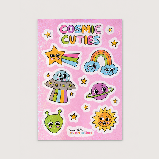 Cosmic Cuties Holographic Sticker Sheet