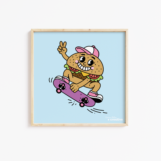 Hamburger Cutie Art Print