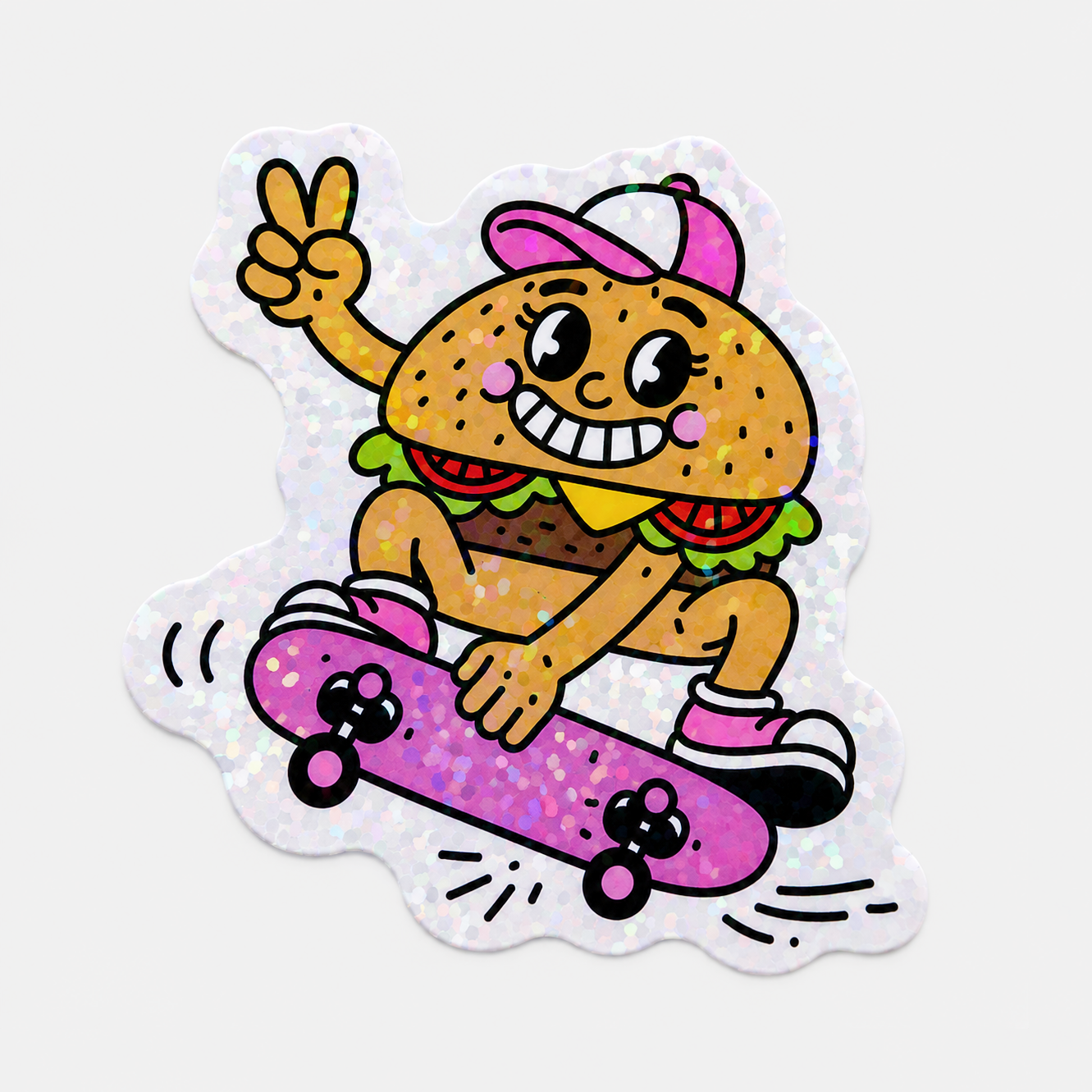 Hamburger Cutie Holographic Sticker
