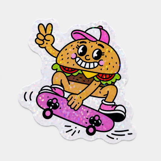 Hamburger Cutie Holographic Sticker