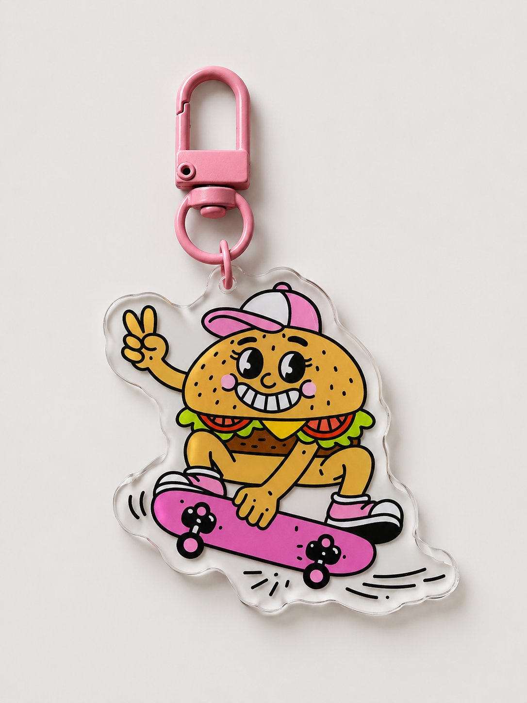 Hamburger Cutie Acrylic Key Chain