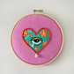 Pink Magic Heart Embroidery Hoop Wall Hanging