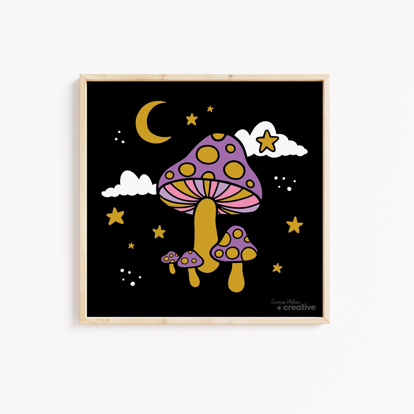 Mystical Mushrooms Art Print