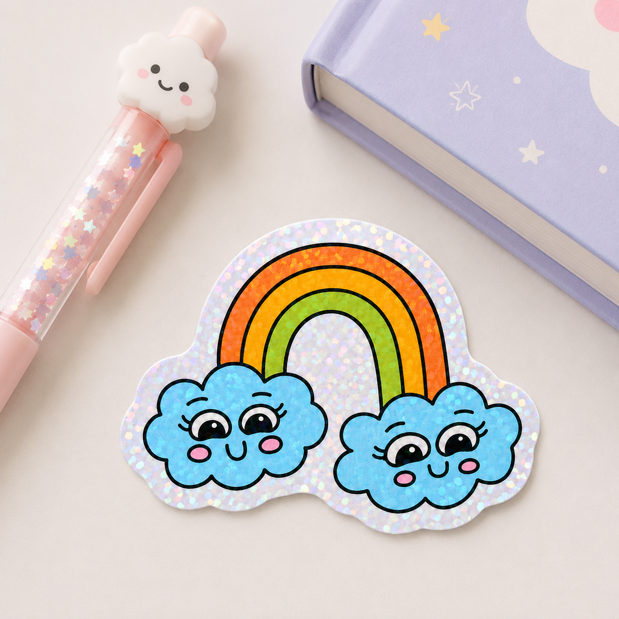 Rainbow Cutie Holographic Sticker