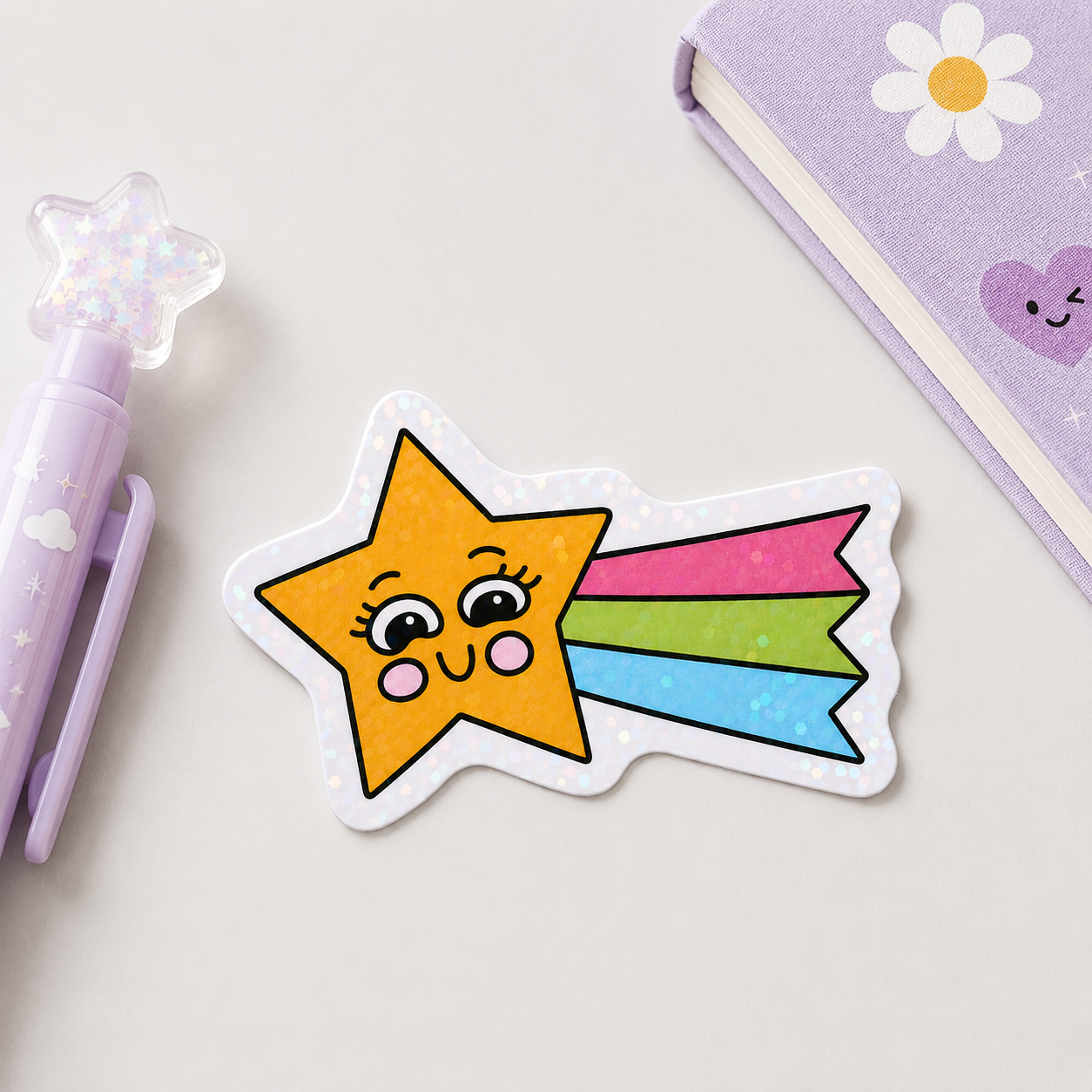 Shooting Star Holographic Sticker