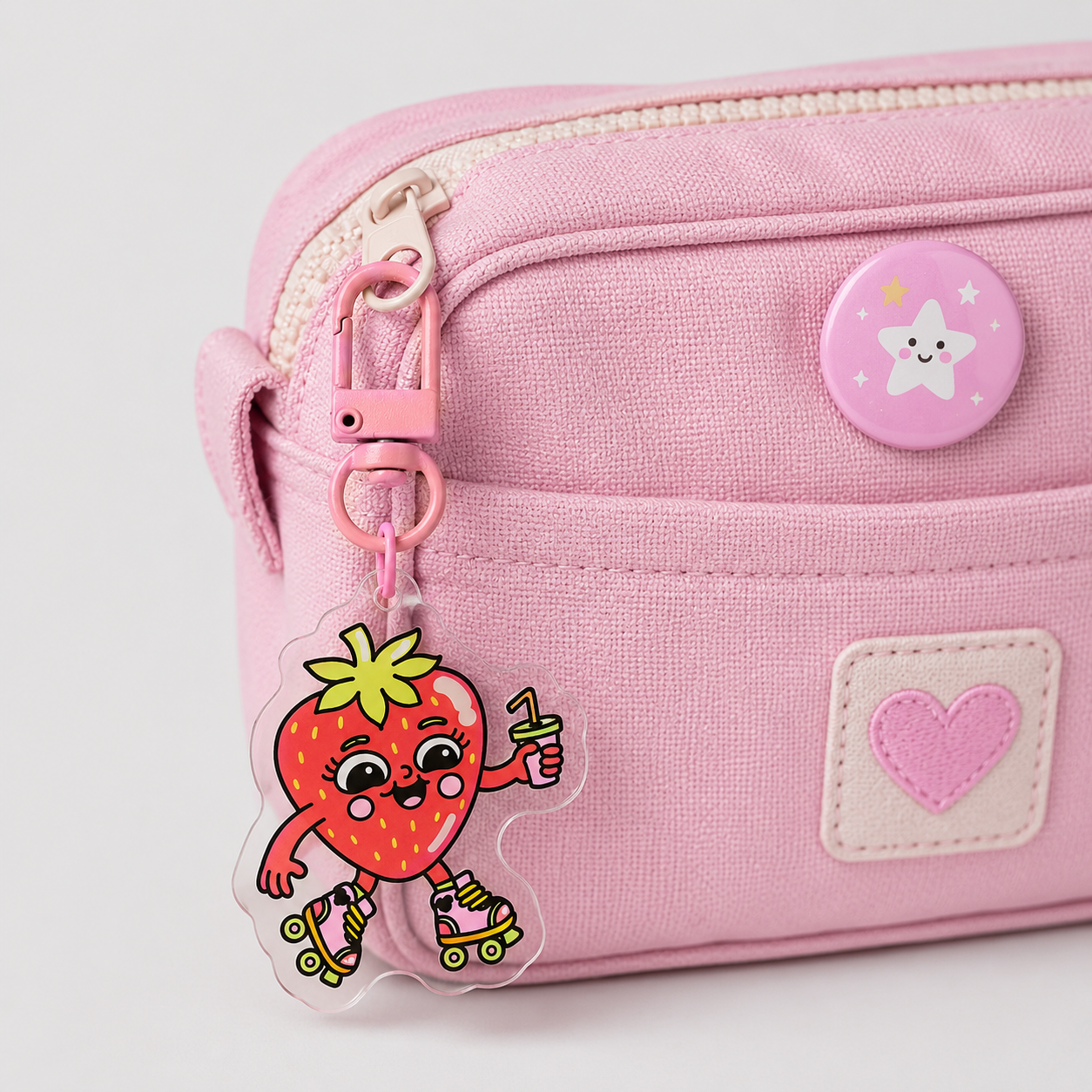 Strawberry Skater Mini Acrylic Key Chain