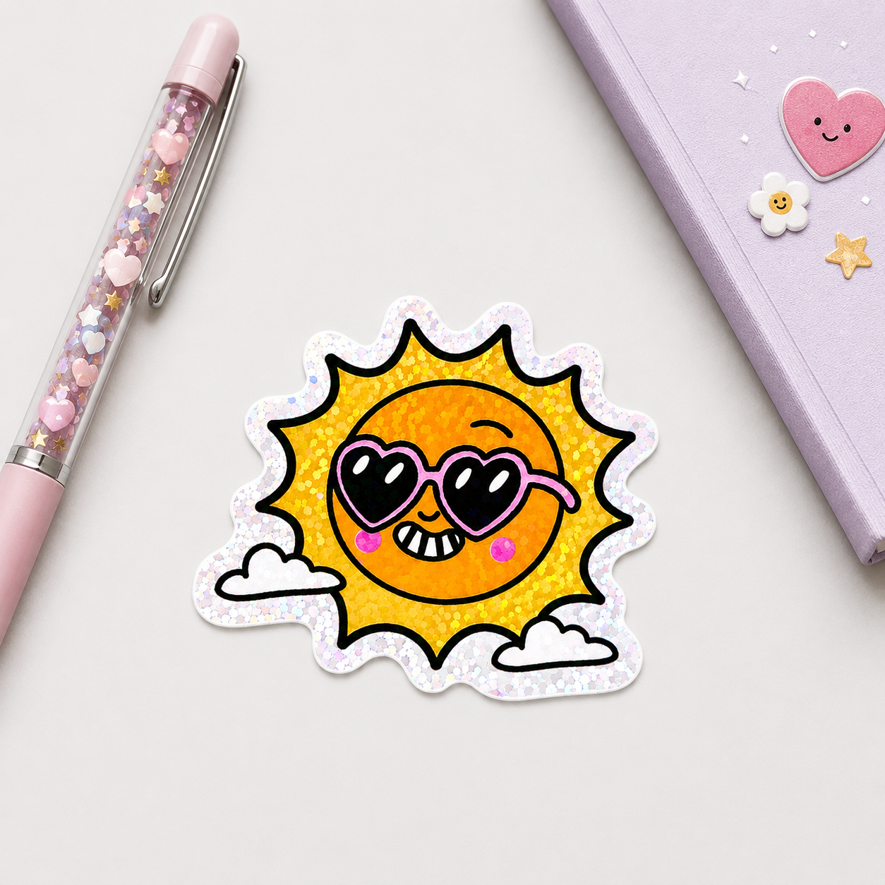 Happy Sunshine Holographic Sticker