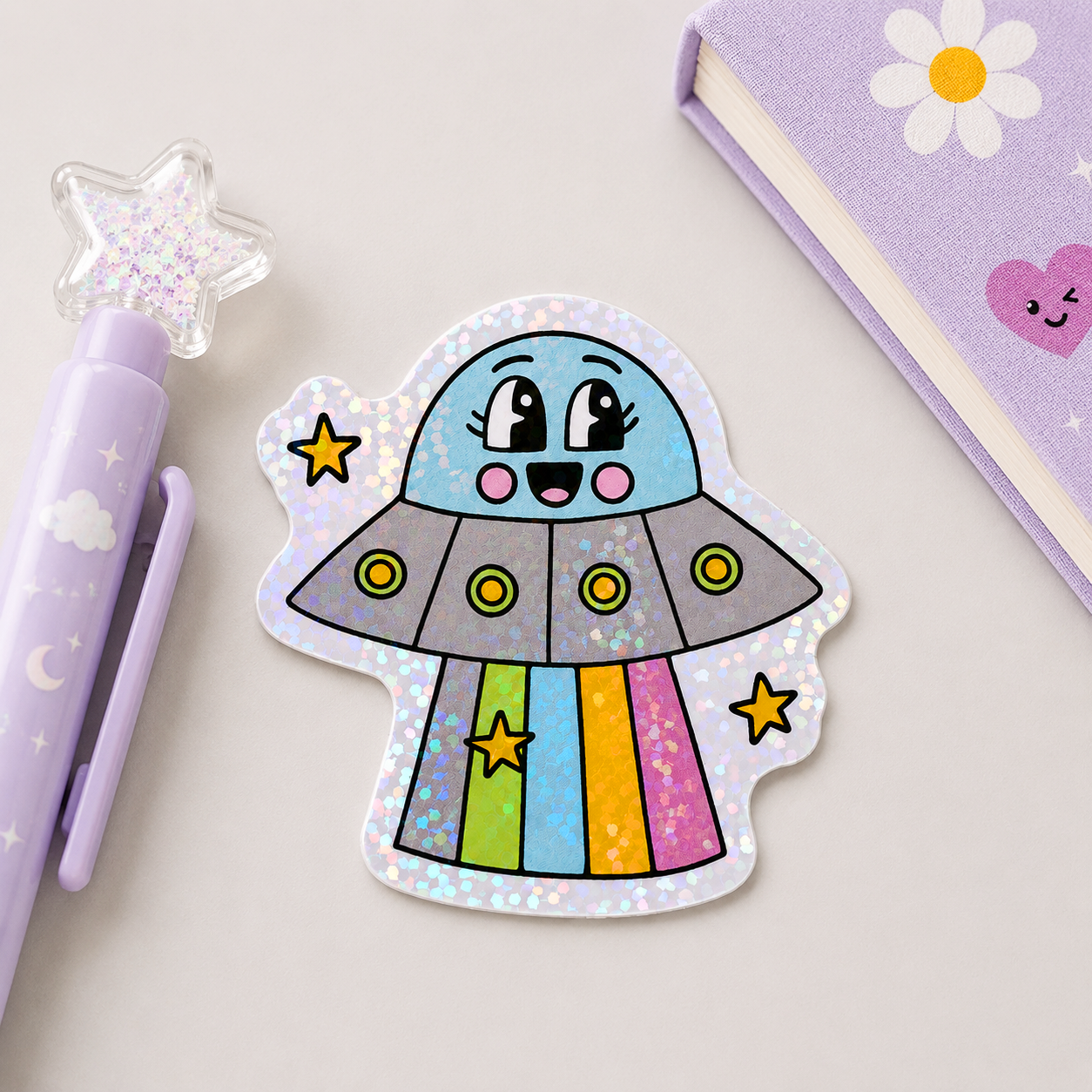 UFO Cutie Holographic Sticker
